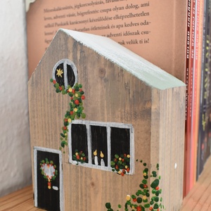 karácsonyi dekorházikó 0108 - karácsony - karácsonyi lakásdekoráció - karácsonyi falu, házikó - Meska.hu