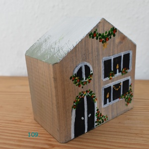 karácsonyi dekorházikó 0109 - karácsony - karácsonyi lakásdekoráció - karácsonyi falu, házikó - Meska.hu