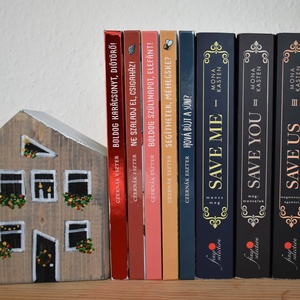 karácsonyi dekorházikó 0110, Karácsony, Karácsonyi lakásdekoráció, Karácsonyi falu, házikó, Famegmunkálás, Festett tárgyak, MESKA