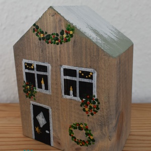 karácsonyi dekorházikó 0111 - karácsony - karácsonyi lakásdekoráció - karácsonyi falu, házikó - Meska.hu