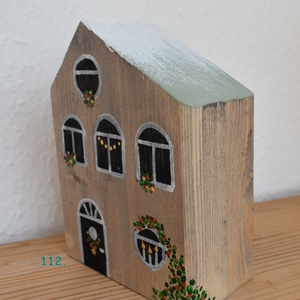 karácsonyi dekorházikó 0112 - karácsony - karácsonyi lakásdekoráció - karácsonyi falu, házikó - Meska.hu