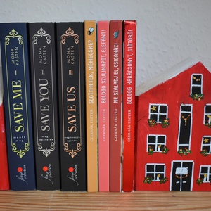 karácsonyi dekorházikó piros 0121 - karácsony - karácsonyi lakásdekoráció - karácsonyi falu, házikó - Meska.hu