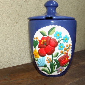 Magyar népi motívumos cukortartó, Otthon & Életmód, Konyhafelszerelés, tálalás, Konyhai tárolás, Fűszertartó, Gyurma, MESKA