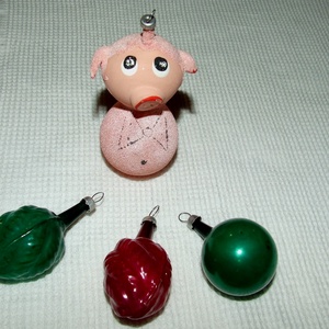 Régi retro karácsonyfadíszek - karácsony - karácsonyi lakásdekoráció - karácsonyfadíszek - Meska.hu