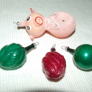 Régi retro karácsonyfadíszek - karácsony - karácsonyi lakásdekoráció - karácsonyfadíszek - Meska.hu