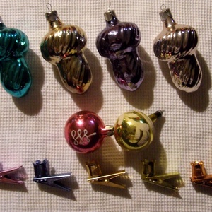 Régi retro karácsonyfadíszek - karácsony - karácsonyi lakásdekoráció - karácsonyfadíszek - Meska.hu