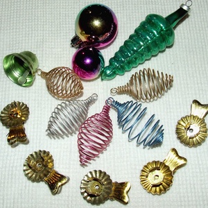 Régi retro karácsonyfadíszek - karácsony - karácsonyi lakásdekoráció - karácsonyfadíszek - Meska.hu