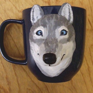 Farkas mintás bögre, Otthon & Életmód, Konyhafelszerelés, tálalás, Tálalás, Bögre & Csésze, Gyurma, MESKA