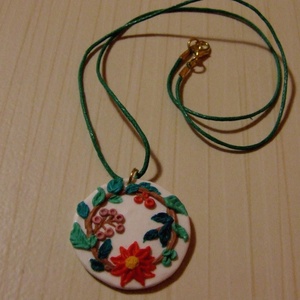 Virágos, leveles nyaklánc - ékszer - nyaklánc - medálos nyaklánc - Meska.hu