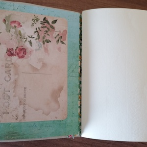 Kézzel fűzött vintage stílusú napló merített papírral - otthon & lakás - papír írószer - jegyzetfüzet & napló - Meska.hu