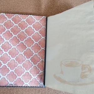 Kézzel fűzött napló kávéval festett lapokkal  - otthon & lakás - papír írószer - jegyzetfüzet & napló - Meska.hu