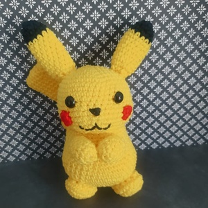 Horgolt Villámegér, Pikachu - játék & sport - plüssállat & játékfigura - más figura - Meska.hu