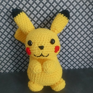Horgolt Villámegér, Pikachu - játék & sport - plüssállat & játékfigura - más figura - Meska.hu