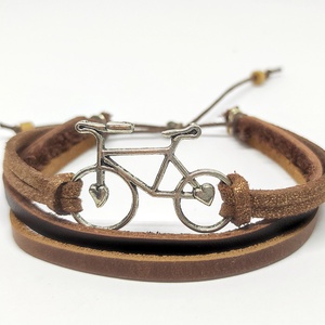 Biciklis karkötő - ékszer - karkötő - karkötő medállal - Meska.hu