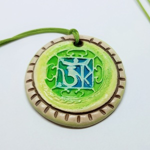 Ohm kerámia medál - ékszer - nyaklánc - medál - Meska.hu