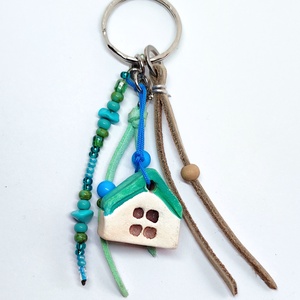 Házikós kulcstartó, táskadísz - táska & tok - kulcstartó & táskadísz - kulcstartó - Meska.hu