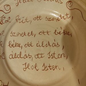 Házi áldás tányér  - karácsony - karácsonyi lakásdekoráció - karácsonyi girland, boa - Meska.hu