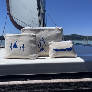 Vitorlás EKG mintás neszesszer - táska & tok - neszesszer - Meska.hu