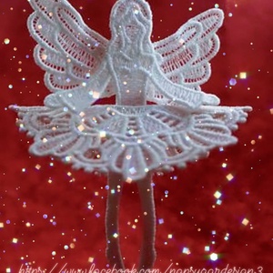 Csipke 3D angyal, többféle, felakasztható, Karácsony, Karácsonyi lakásdekoráció, Karácsonyfadíszek, Csipkekészítés, MESKA