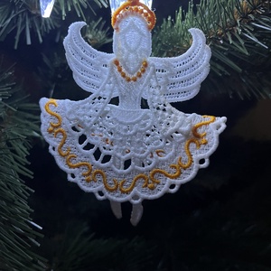 Angyalka Csipke dísz - otthon & életmód - dekoráció - dísztárgy - Meska.hu