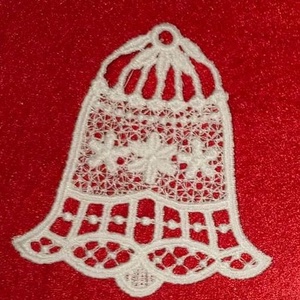 Csipke harang, többféle, felakasztható - 1., Karácsony, Karácsonyi lakásdekoráció, Karácsonyfadíszek, Csipkekészítés, MESKA