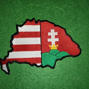 Hímzett felvarró - Nagy-Magyarország, Kellékek & szerszámok, Méteráru, Felvarrható, vasalható kellék, Hímzés, MESKA