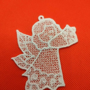 Csipke angyal, többféle, felakasztható 2. - karácsony - karácsonyi lakásdekoráció - karácsonyfadíszek - Meska.hu
