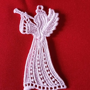 Csipke angyal, többféle, felakasztható 8., Karácsony, Karácsonyi lakásdekoráció, Karácsonyfadíszek, Csipkekészítés, MESKA