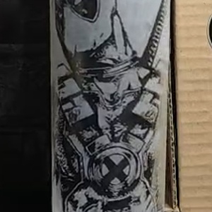 Deadpool oldala néz mintás kézzel gravírozott üveg pohár  - Meska.hu
