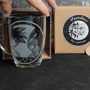 Dragonball SonGoku Vegita mintás üveg bögre  - otthon & életmód - konyhafelszerelés, tálalás - tálalás - bögre & csésze - Meska.hu
