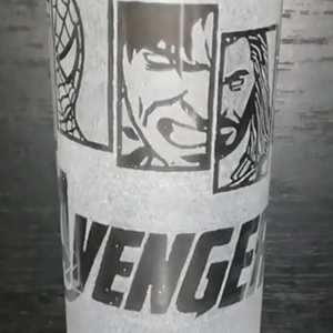 Avengers körbe mintás  - otthon & életmód - konyhafelszerelés, tálalás - tálalás - pohár - Meska.hu