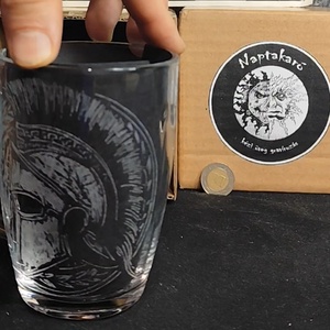 Spártai sisak mintás üveg bögre  - otthon & életmód - konyhafelszerelés, tálalás - tálalás - bögre & csésze - Meska.hu