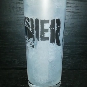  The Punisher-A Megtorló mintás üveg pohár. - otthon & életmód - konyhafelszerelés, tálalás - tálalás - pohár - Meska.hu