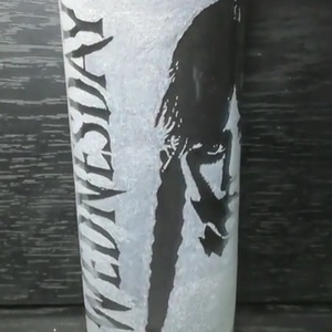 Wednesday mintás kézzel gravírozott üveg pohár  - otthon & életmód - konyhafelszerelés, tálalás - tálalás - pohár - Meska.hu