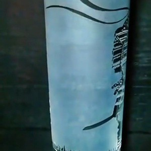 Szamuráj mintás kézzel gravírozott üveg pohár  - otthon & életmód - konyhafelszerelés, tálalás - tálalás - pohár - Meska.hu