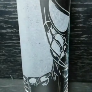 Pókember mintás üveg pohár  - otthon & életmód - konyhafelszerelés, tálalás - tálalás - pohár - Meska.hu