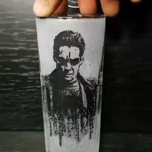 Mátrix Neo mintás üveg pohár  - Meska.hu