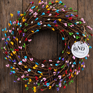 Színes bogyós vidám ajtódísz, Otthon & Életmód, Dekoráció, Ajtó- és ablak dekoráció, Ajtódísz & Kopogtató, , MESKA