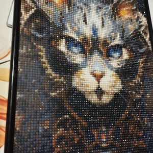 Macskás gyémántkirakó kép (kész) - otthon & életmód - dekoráció - kép & falikép - 3d képek - Meska.hu