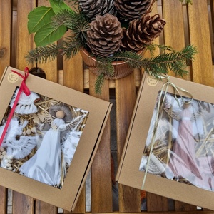 Makramé box - karácsony - karácsonyi lakásdekoráció - karácsonyfadíszek - Meska.hu