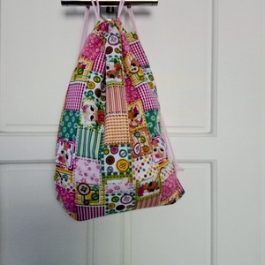 Patchwork mintás tornazsák - Meska.hu