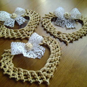 Csuhészívek csipkével - Meska.hu