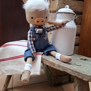 Boci Joci - öltöztethető varrott tehén figura - játék & sport - plüssállat & játékfigura - más figura - Meska.hu