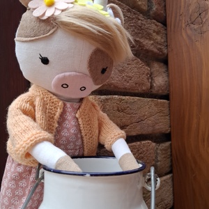 Boci Juci - öltöztethető varrott tehén figura - játék & sport - plüssállat & játékfigura - más figura - Meska.hu