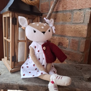 Hédike, az őzike - öltöztethető varrott őzike figura - Meska.hu