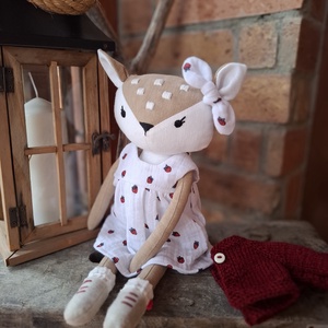 Hédike, az őzike - öltöztethető varrott őzike figura - játék & sport - plüssállat & játékfigura - más figura - Meska.hu
