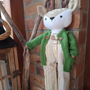 Egon, az őzbak - öltöztethető varrott őz figura - Meska.hu