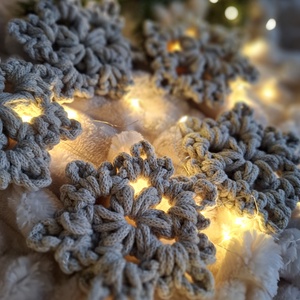 Hópehely - beige - Meska.hu