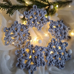 Hópehely - szürke - Meska.hu