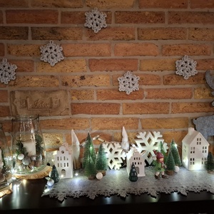 Hópehely - szürke - karácsony - karácsonyi lakásdekoráció - karácsonyfadíszek - Meska.hu